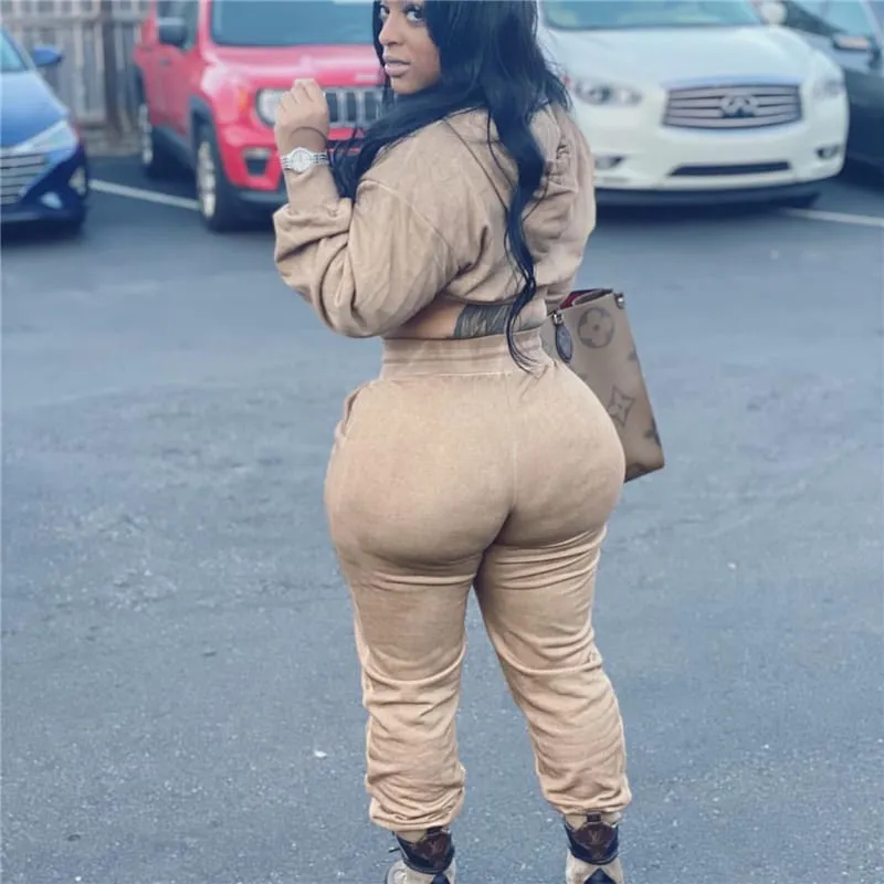 30 Pieces) Solid Color Hoodie And Sweatpants Two Pieces Set