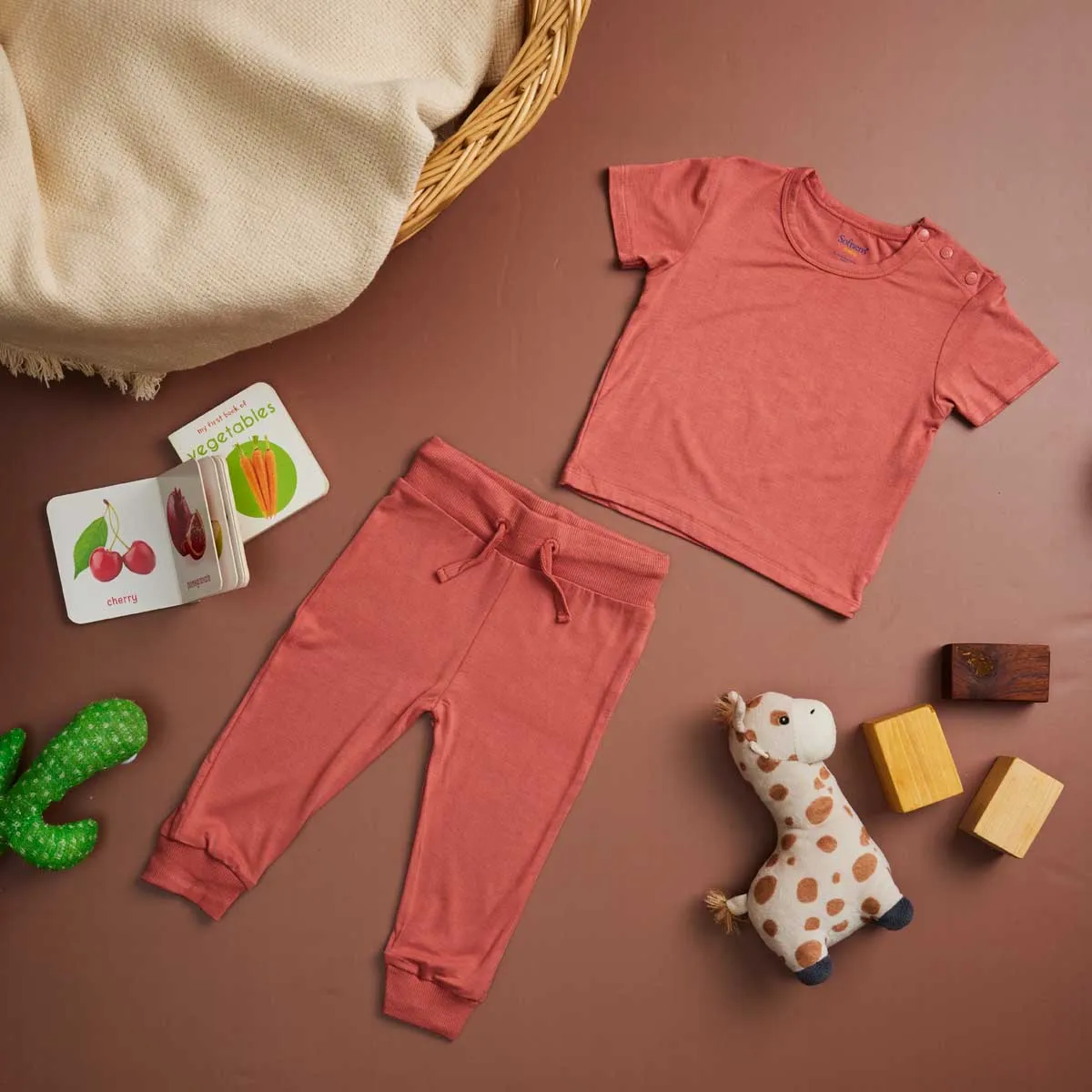 4 Pack Bamboo Mix Sleeves Top And Bottom Coord Set