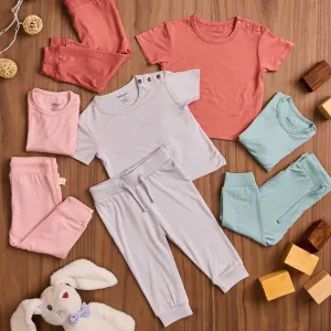 4 Pack Bamboo Mix Sleeves Top And Bottom Coord Set