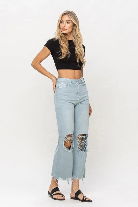 90's VINTAGE CROP FLARE JEANS