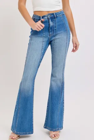 AB39574M HIGH RISE FLARE JEANS