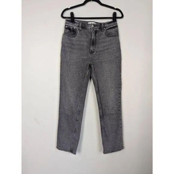 Abercrombie &amp; Fitch the ankle straight ultra high rise jeans size 28 US 6