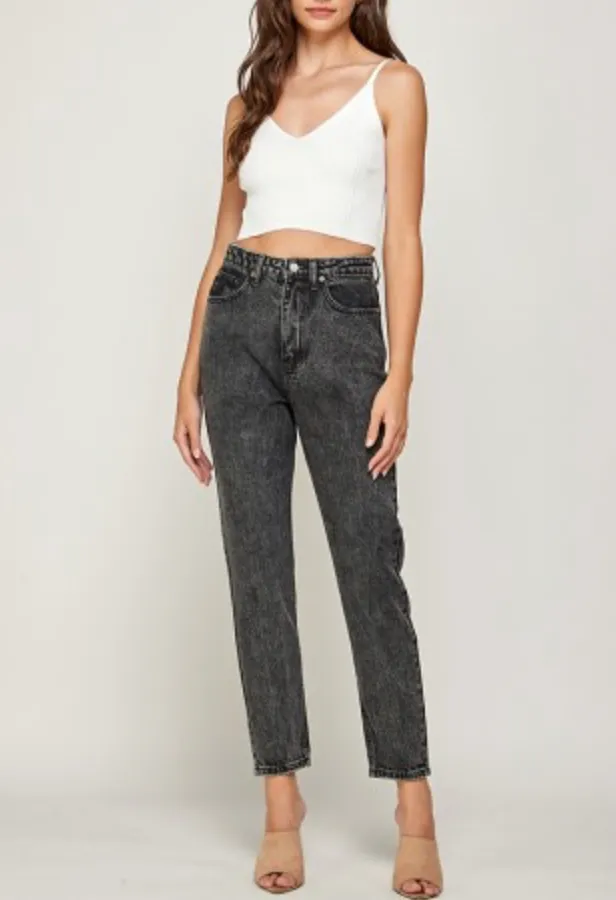 Acid Wash Mom Jeans
