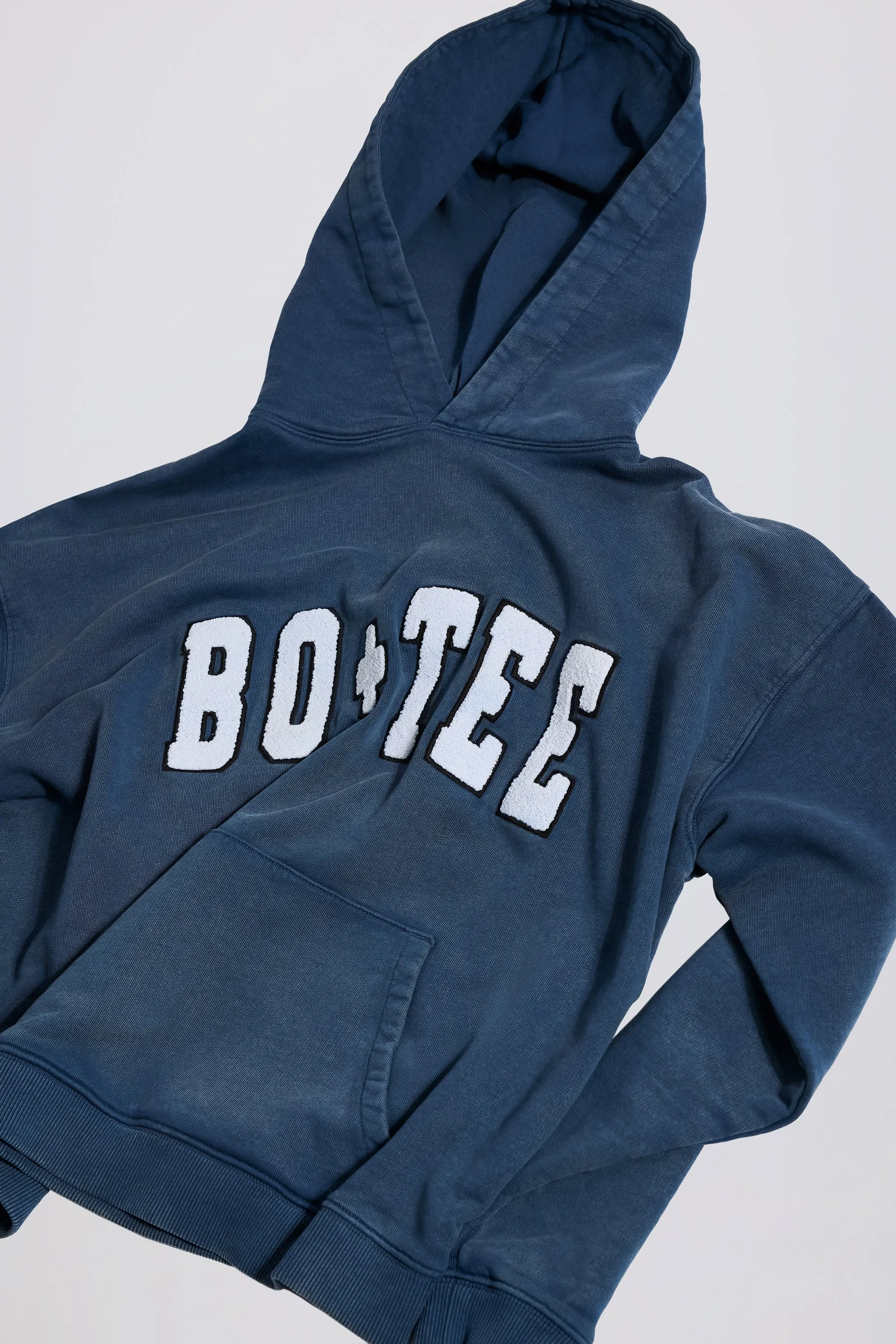 Acid Wash Oversized Hoodie in Blue