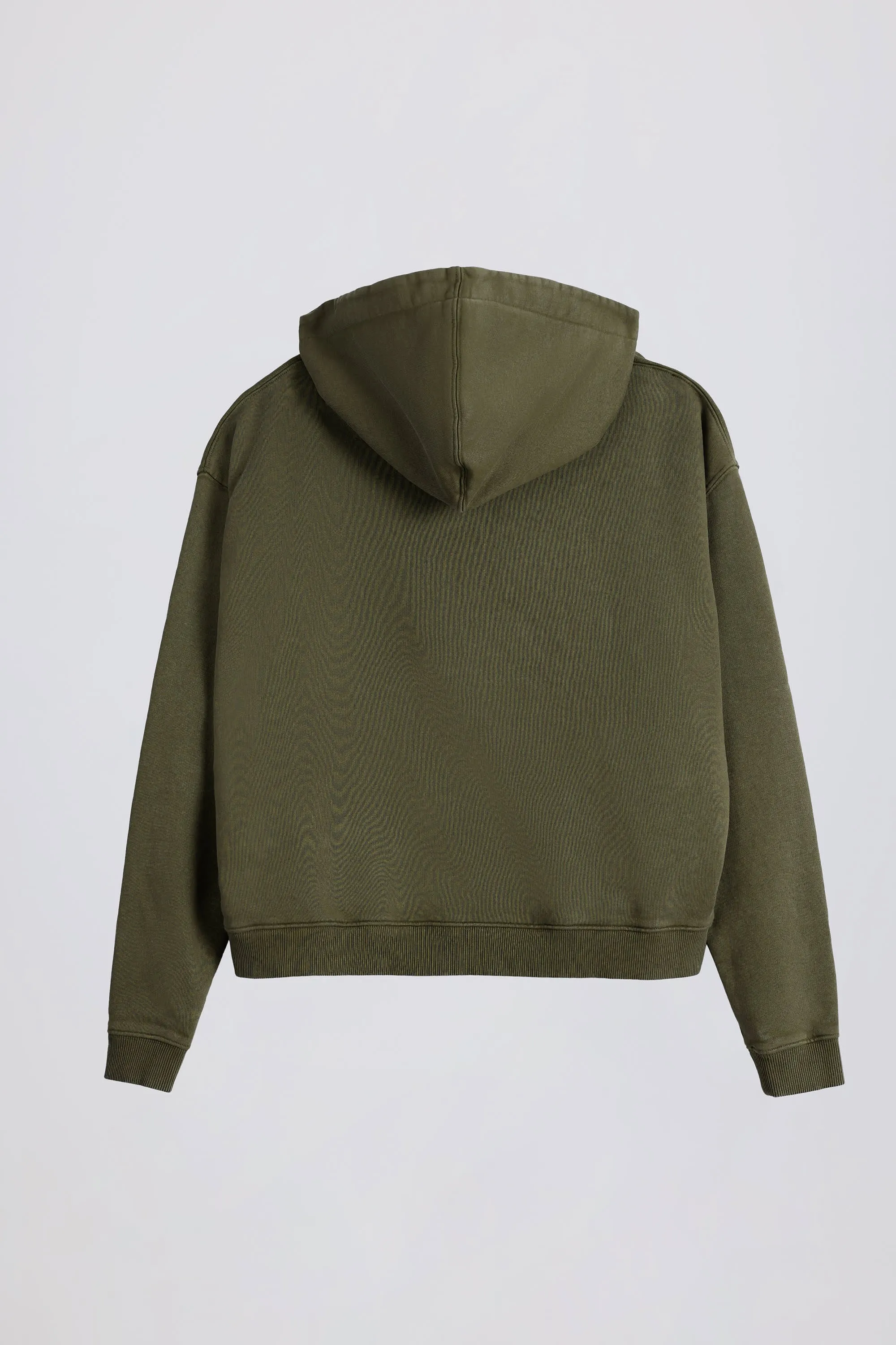 Acid Wash Oversized Hoodie in Light Green