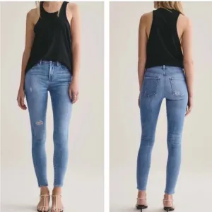 Agolde Sophie Mid Rise Ankle Jeans light wash, size 27