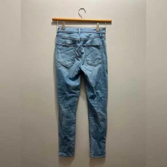 Agolde Sophie Mid Rise Ankle Jeans light wash, size 27