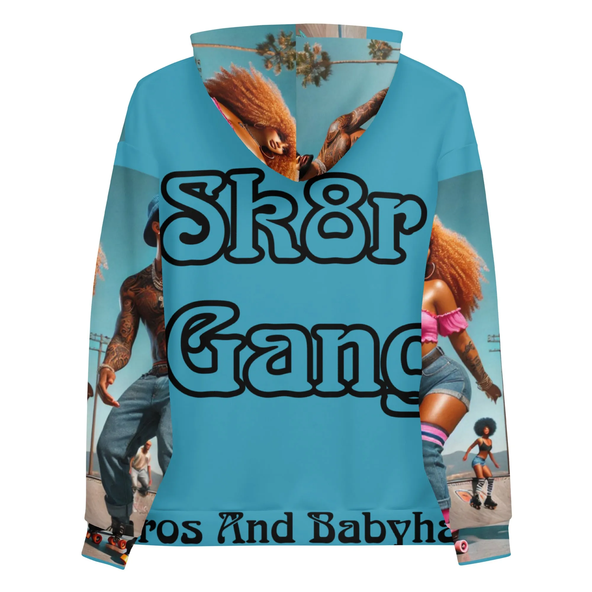 Airfros And Babyhairs Thick Couple Skaters Blue Hoodie