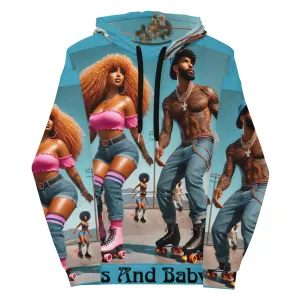 Airfros And Babyhairs Thick Couple Skaters Blue Hoodie