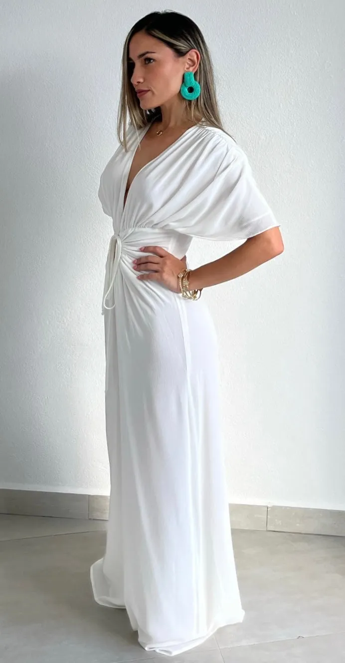 Always On Vacay in White Jumpsuit