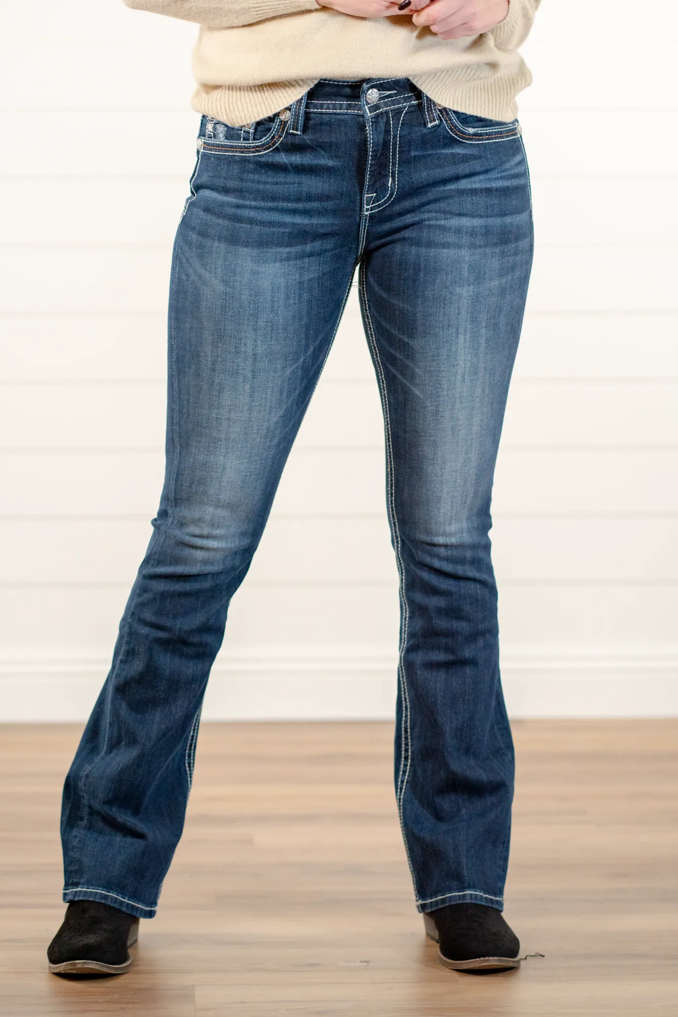 Angel Wings Chloe Mid Rise Boot Cut