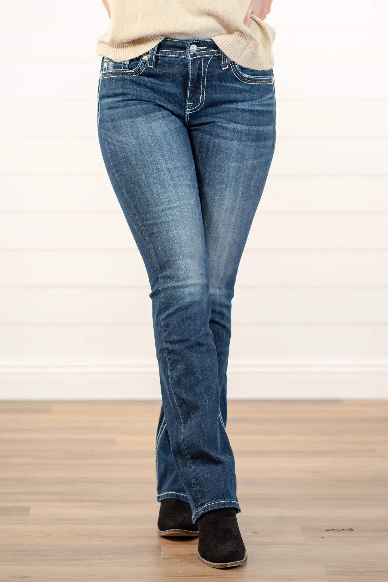 Angel Wings Chloe Mid Rise Boot Cut