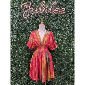 Anie J Metallic Short Dress