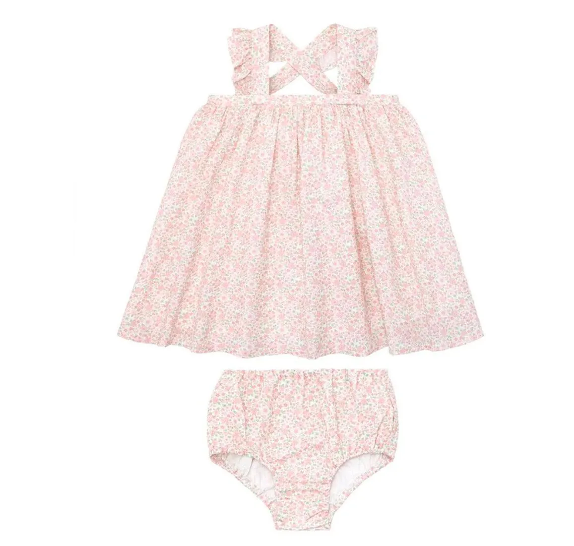 Antique Floral Flutter Tank and Bloomer Set