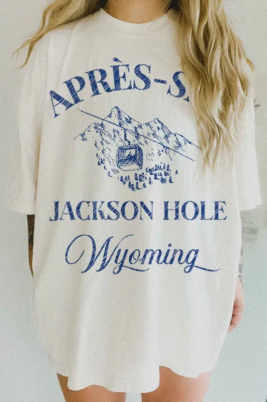 APRES SKI JACKSON HOLE WYOMING OVERSIZED TEE