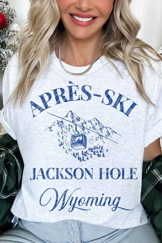APRES SKI JACKSON HOLE WYOMING OVERSIZED TEE
