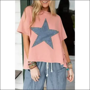 Apricot Pink Star Patch High Low Tee: from Zero to Stargazing Hero ✨ Needful Things