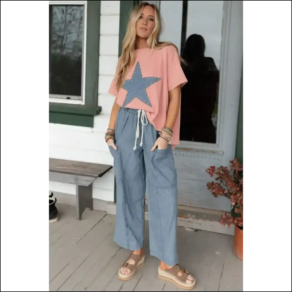 Apricot Pink Star Patch High Low Tee: from Zero to Stargazing Hero ✨ Needful Things