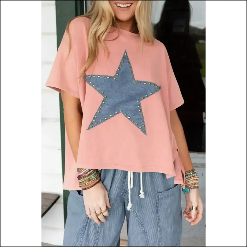 Apricot Pink Star Patch High Low Tee: from Zero to Stargazing Hero ✨ Needful Things