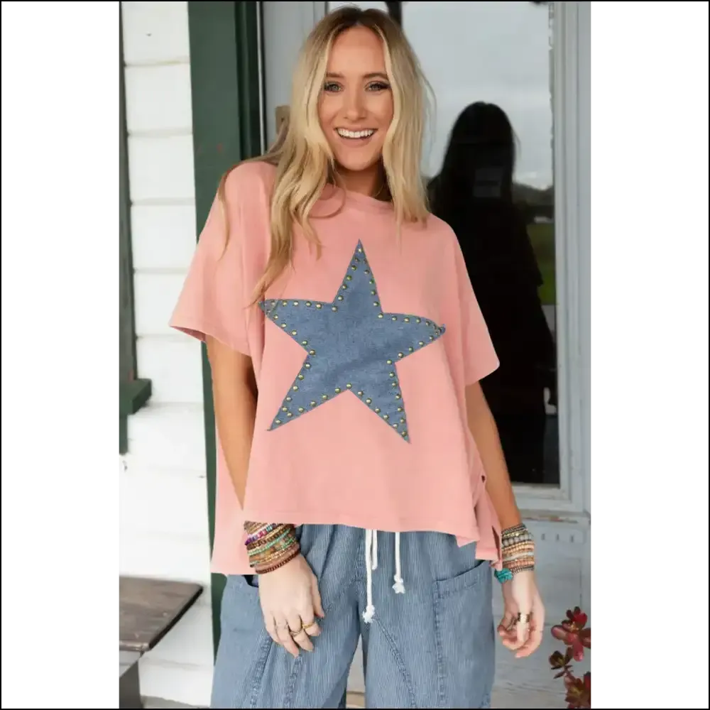 Apricot Pink Star Patch High Low Tee: from Zero to Stargazing Hero ✨ Needful Things