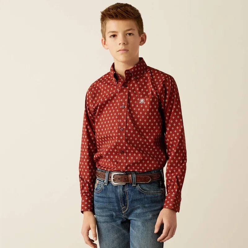 Ariat Boys Pax Classic Fit Long Sleeve Shirt 10054071