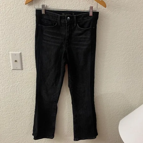 Athleta Sculptek Crop Kick Carbon Wash Jeans
