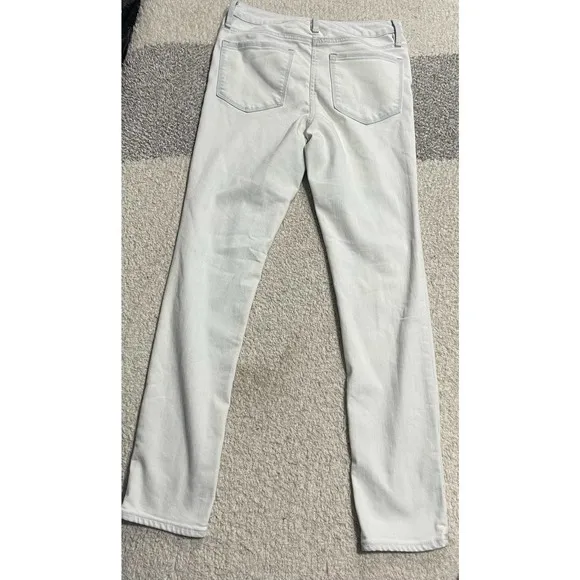 Athleta Women's Size 8 Sculptek High Rise Skinny Jeans white Blue