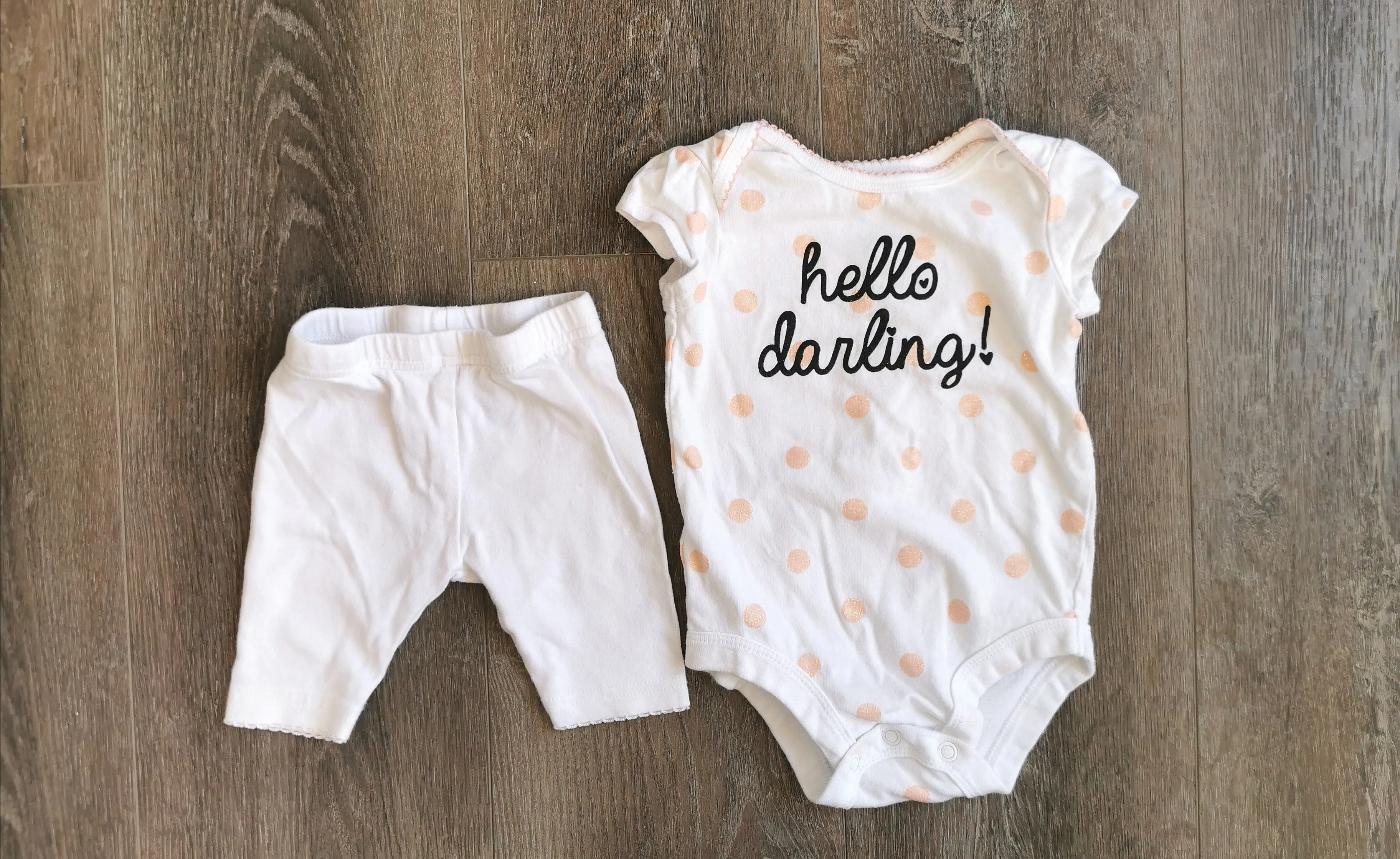 BABY GIRL SIZE 3/6 MONTHS - GEORGE, 2 Piece Mix N Match Graphic Print Outfit EUC B21
