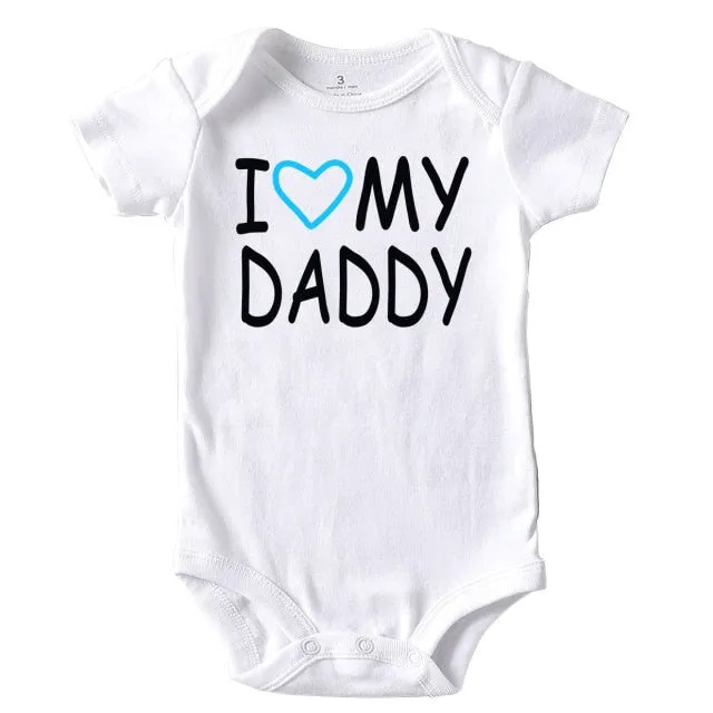 Baby Romper Love Daddy White