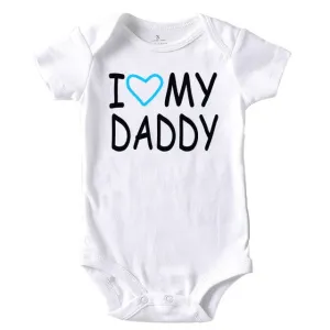 Baby Romper Love Daddy White