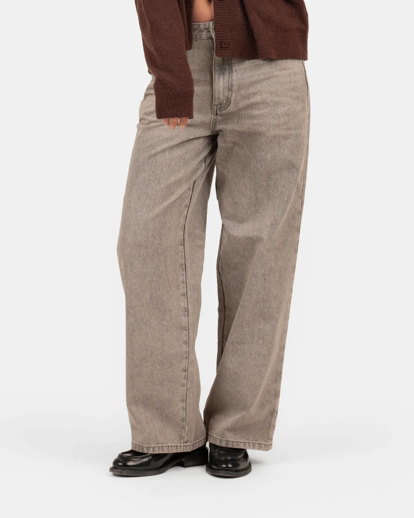 Baggy Denim Jeans Rose Vintage Wash