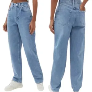 BDG Jeans Womens High Rise Baggy Medium Wash Blue Size 28