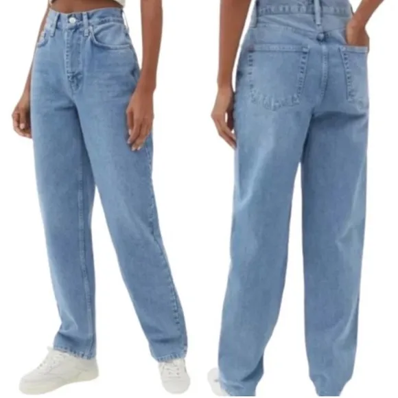 BDG Jeans Womens High Rise Baggy Medium Wash Blue Size 28