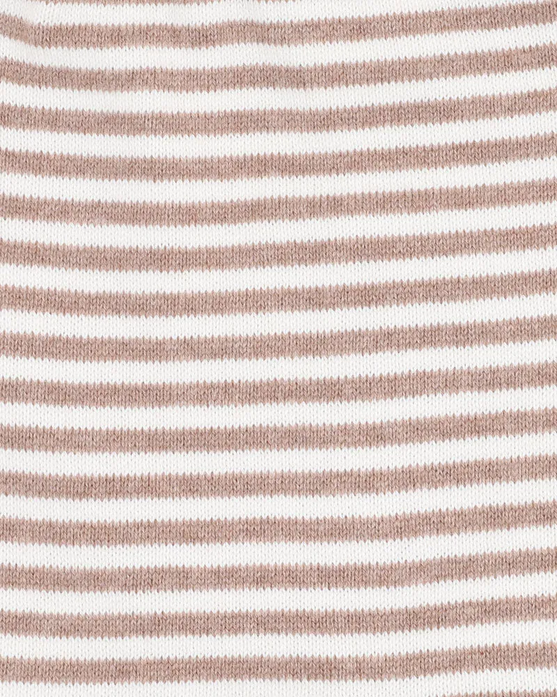 BEBE BAILEY STRIPE KNITTED LEGGINGS CHESTNUT STRIPE