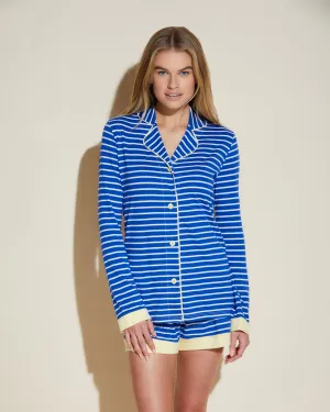Bedrucktes Langärmeliges Top & Boxer Pyjama-Set