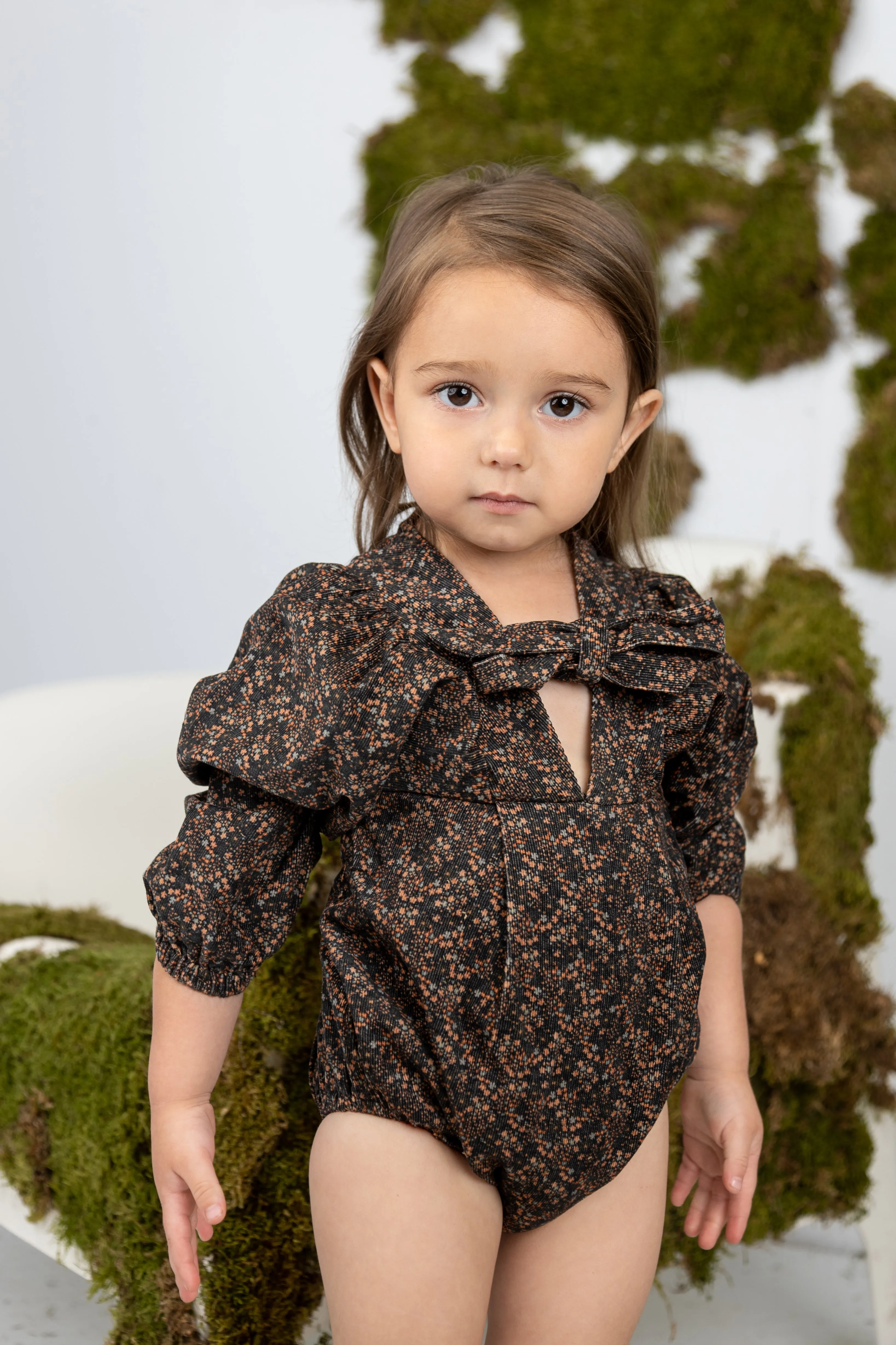 Belati Corduroy Liberty Print Romper