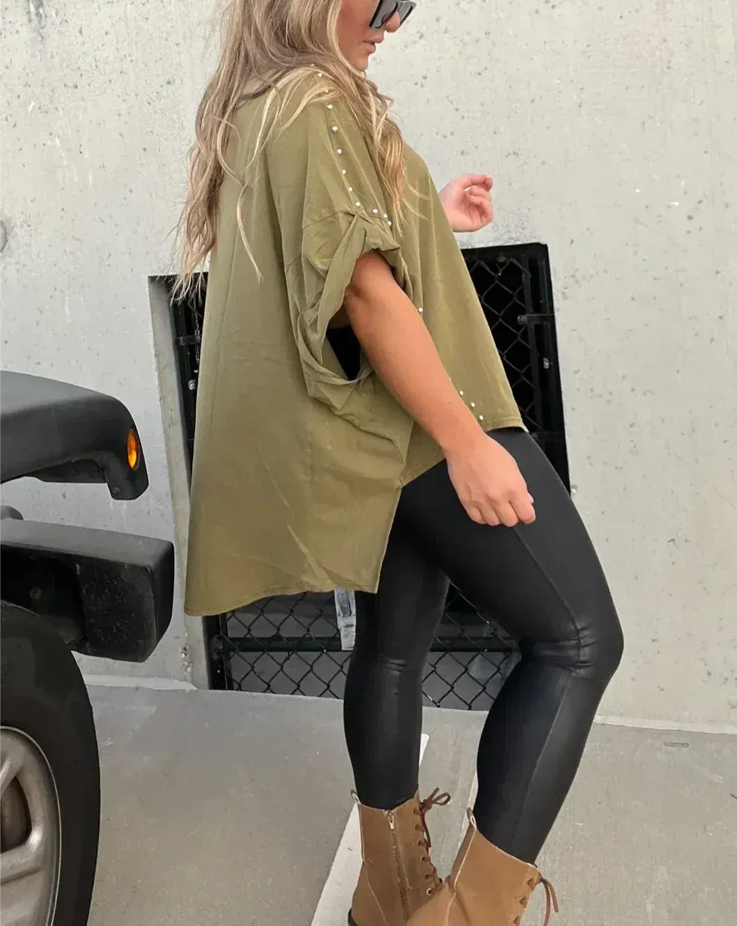 Bella | Studded Oversized Tee