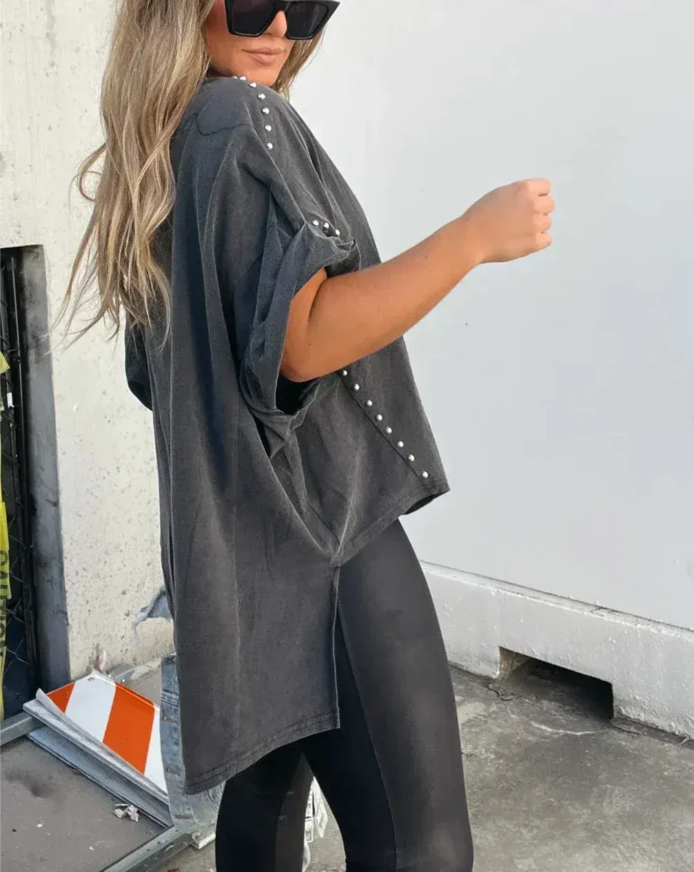 Bella | Studded Oversized Tee