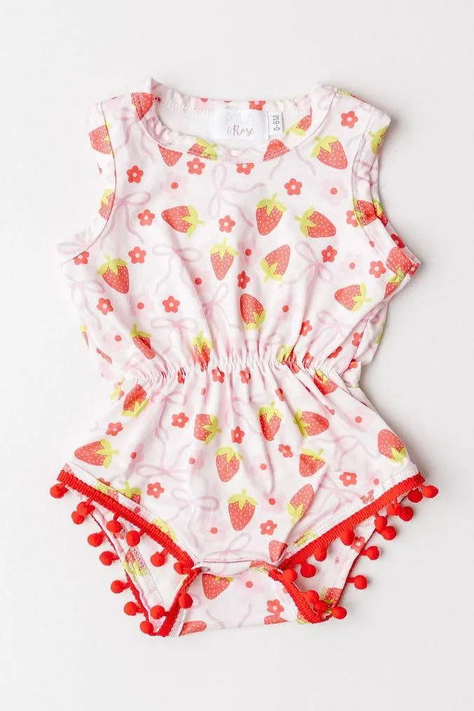 Berry Charming Pom Pom Romper