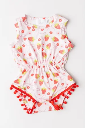 Berry Charming Pom Pom Romper