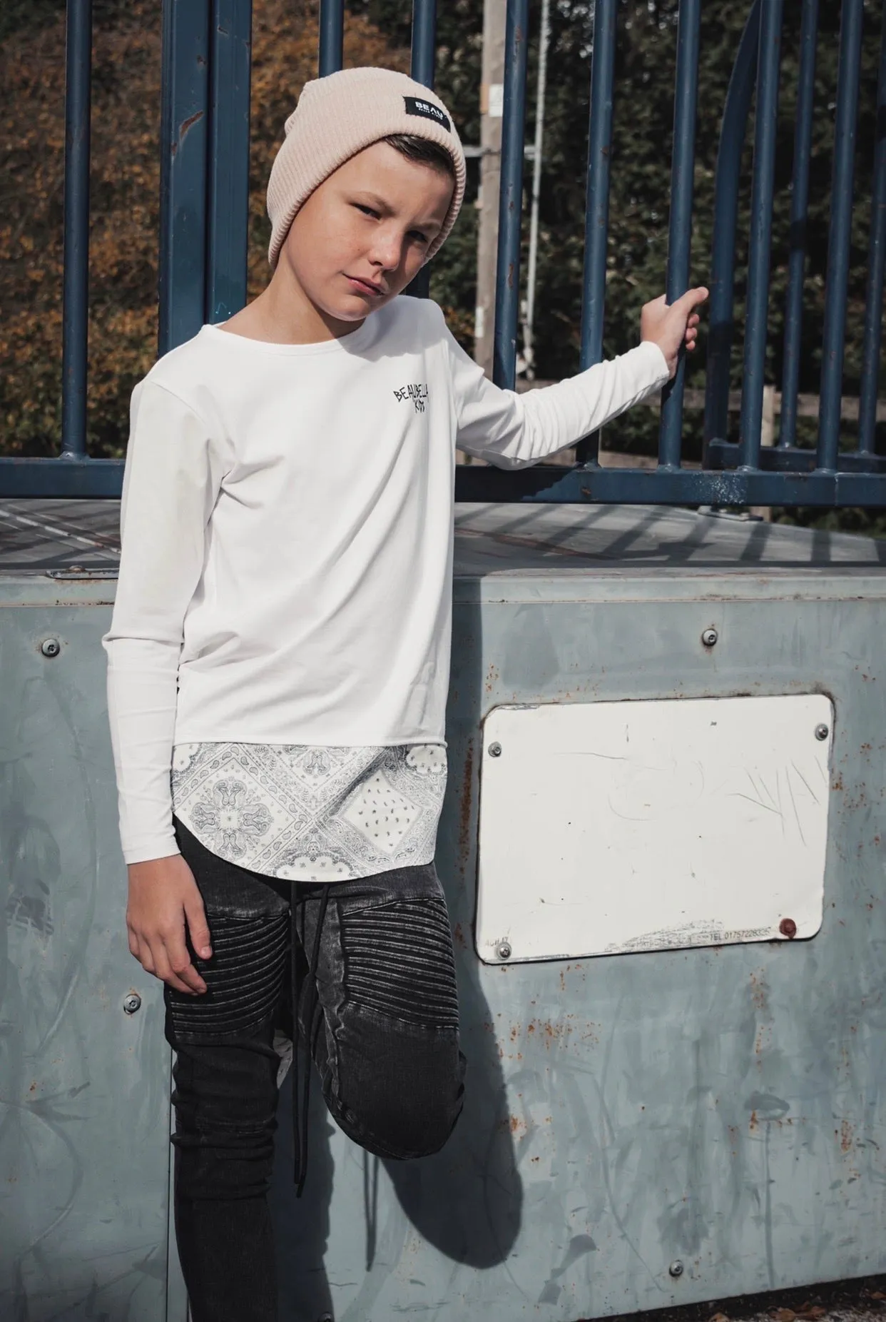 BIKER JEANS - ACID BLACK