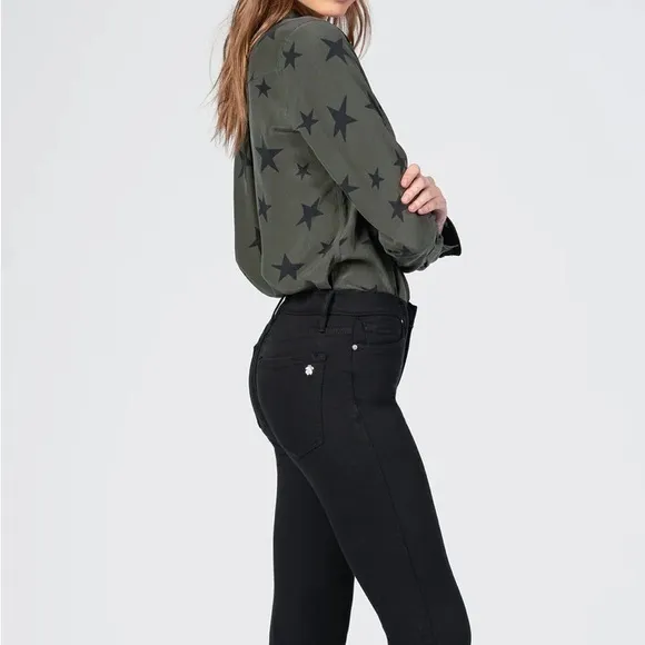 Black‎ Orchid High Rise Ankle Fray Luxury Black Jeans Sz 29 $170 NWT