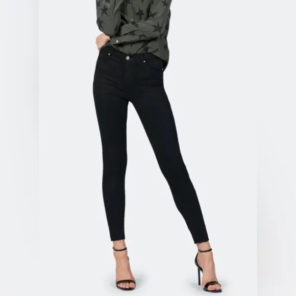 Black‎ Orchid High Rise Ankle Fray Luxury Black Jeans Sz 29 $170 NWT