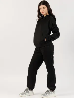 Black Oversized Hoodie Co-Ord Set