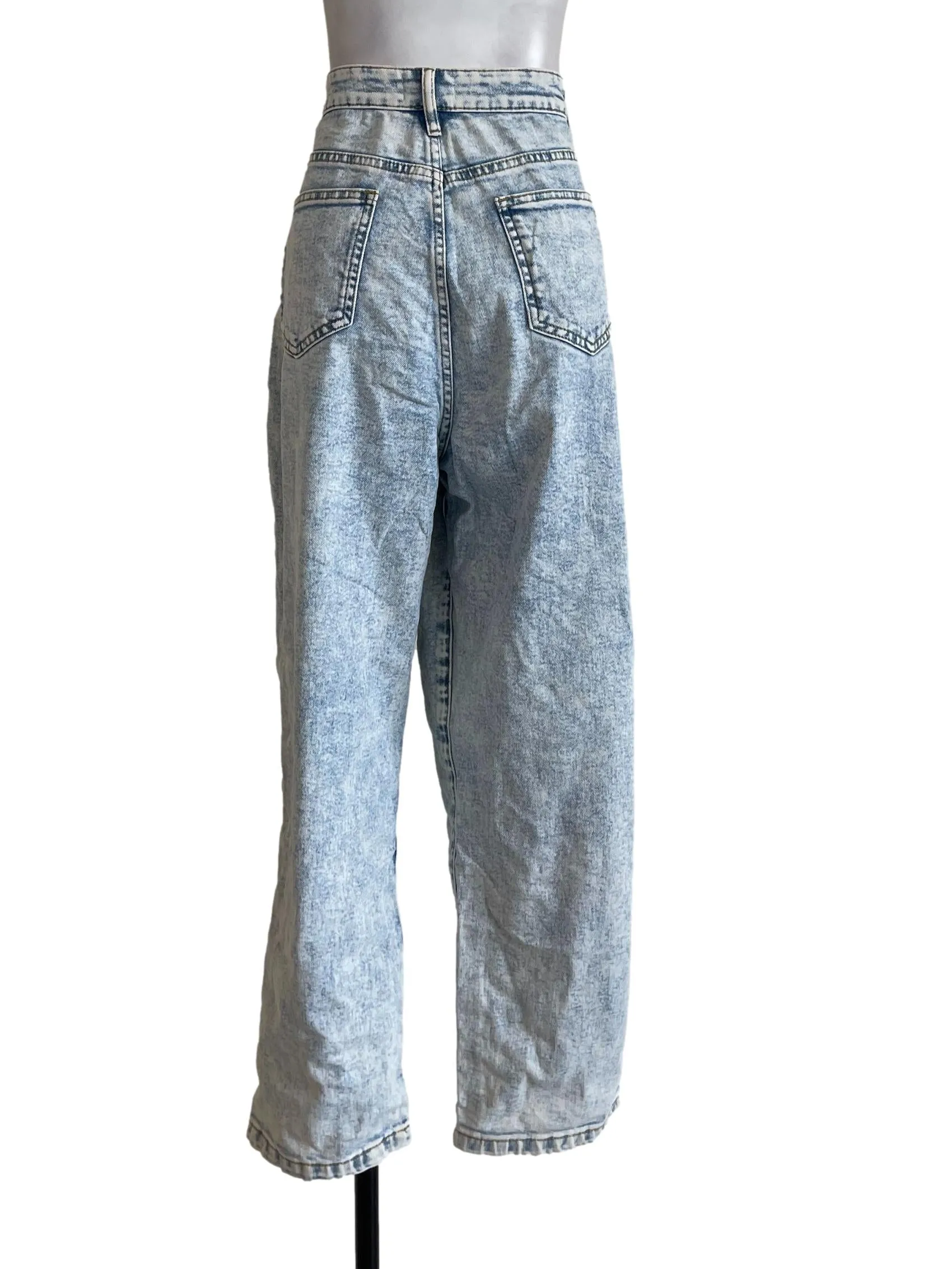 Blue Acid Wash Regular Jeans