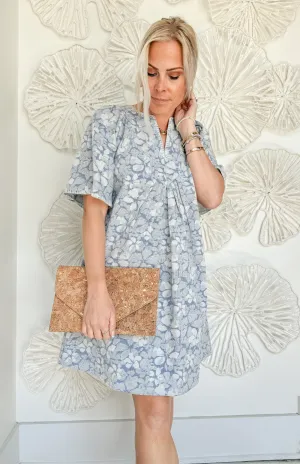 Blue Floral Oversized Mini