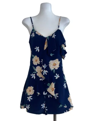 Blue Floral Romper