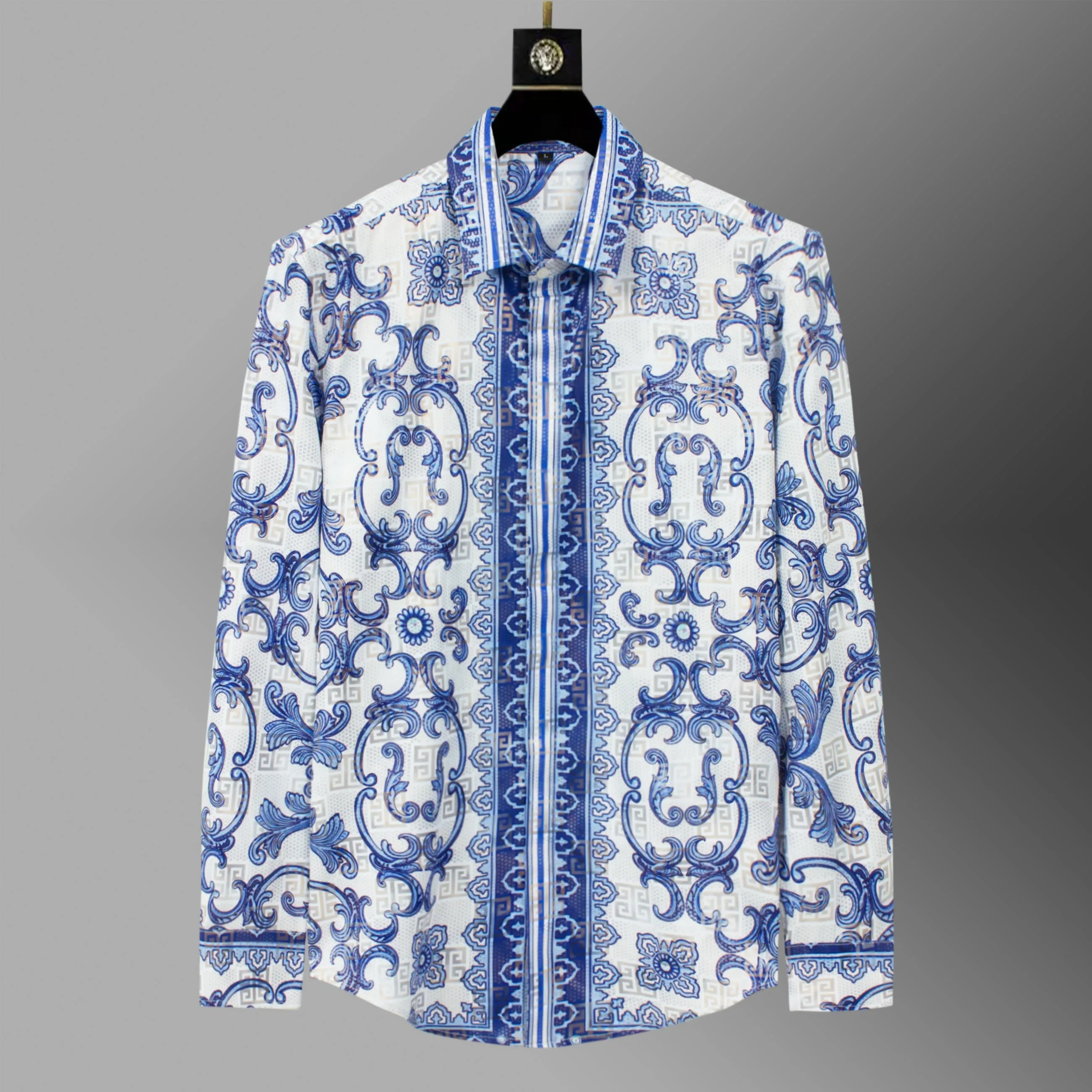 Blue Silhouette Dress Shirt