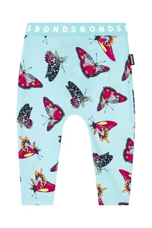 Bonds Stretchies Leggings - Bonds Bushland Butterflies Calm Blue