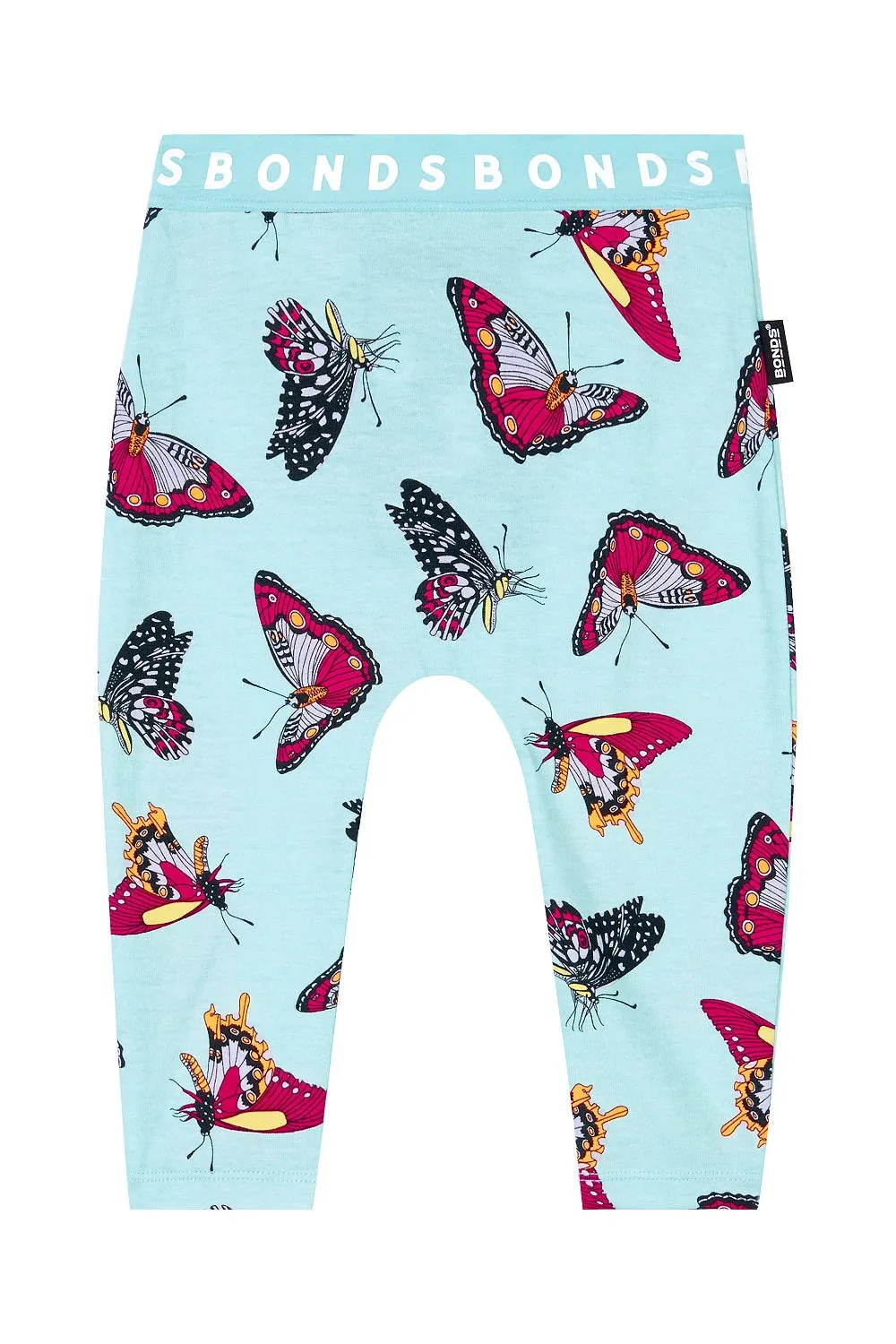 Bonds Stretchies Leggings - Bonds Bushland Butterflies Calm Blue